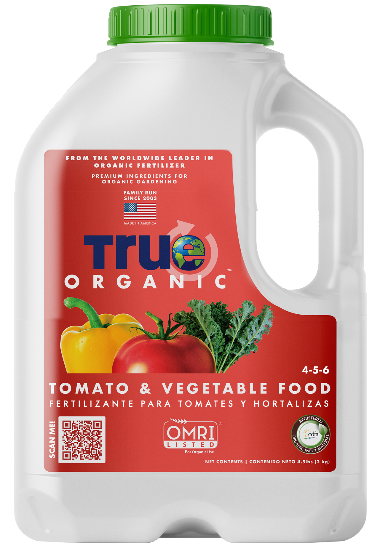 True Organic Premium Tomato & Vegetable Plant Food for Backyard Gardening